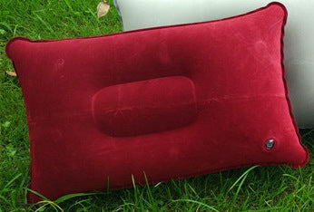 Outdoor Pvc Pillows - Travel Camping Thick Flocking Rectangular Inflatable Pillows Nap Companion Square Pillow
