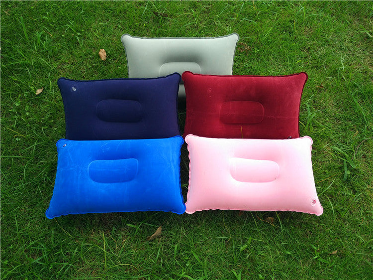 Outdoor Pvc Pillows - Travel Camping Thick Flocking Rectangular Inflatable Pillows Nap Companion Square Pillow