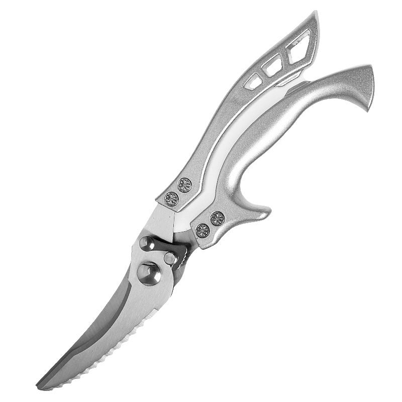 Kitchen Multifunctional Stainless Steel Scissors – Chicken Bone Cleaver, Fish Scale Remover & Meat Cutter! - JumoShop