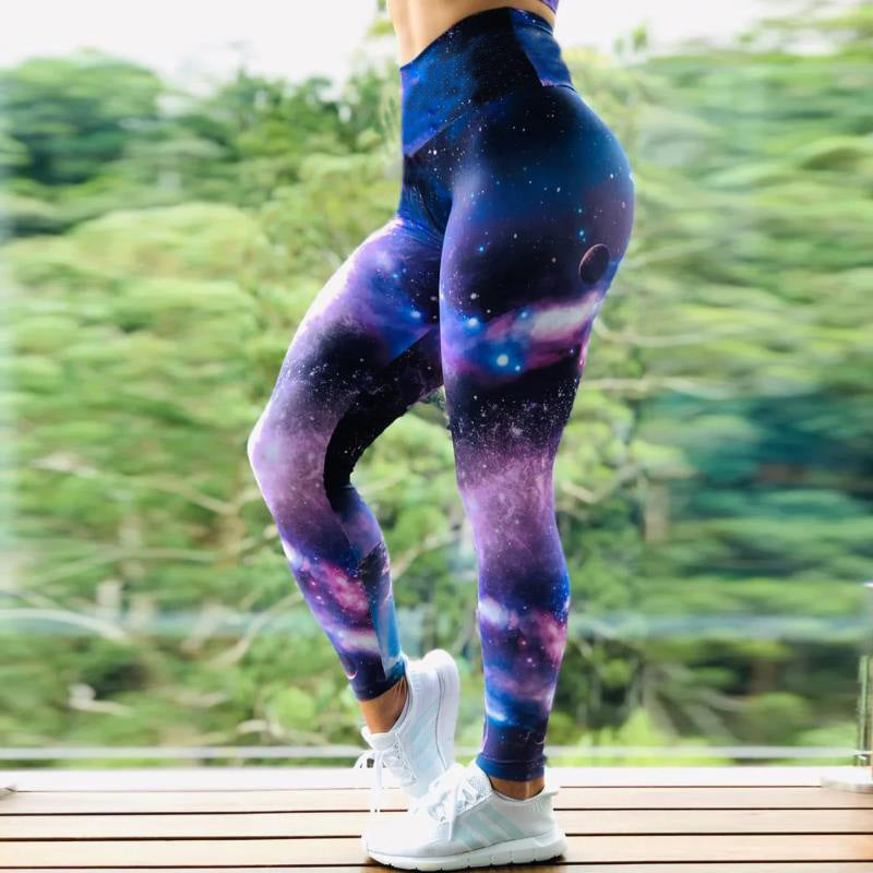 Fitness High Elastic Sports Pattern Leggings