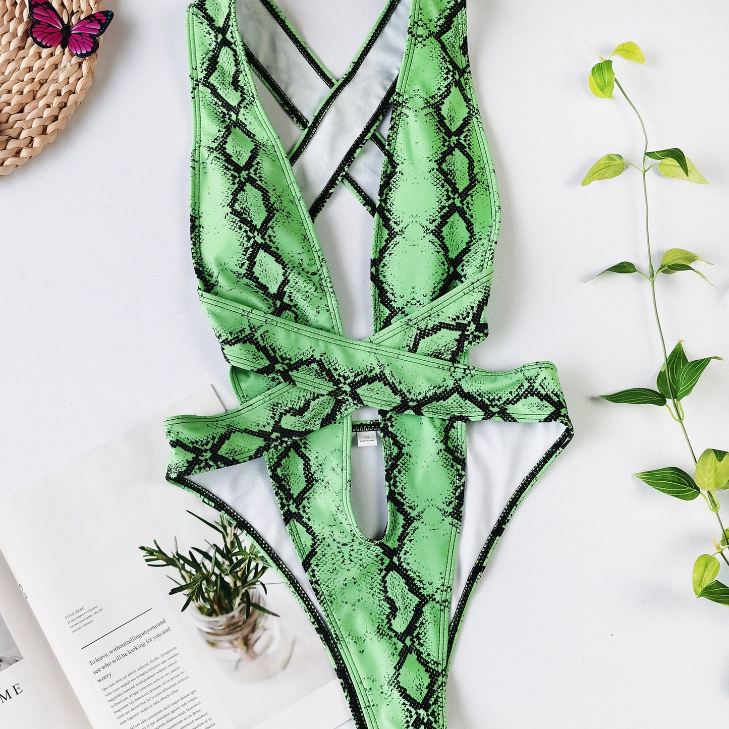 One Piece Bandage Swimsuit Sexy Bikini