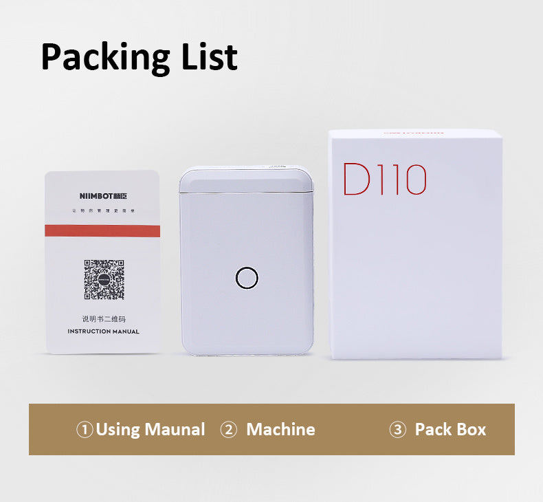 Label Printer - Home Thermosensitive Sticker Printer Portable Bluetooth Small