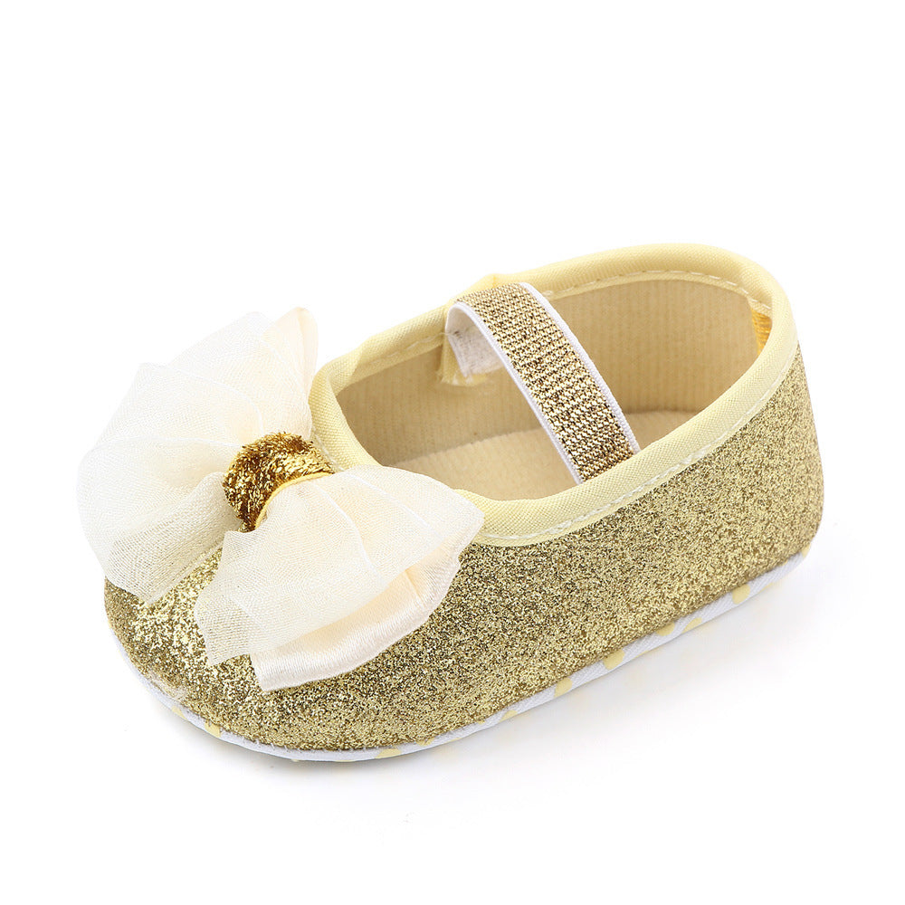 Soft Soled Newborn Princess Bow Shoes - Baby Shoes, Soft Soled Baby Shoes, Bow Shoes
