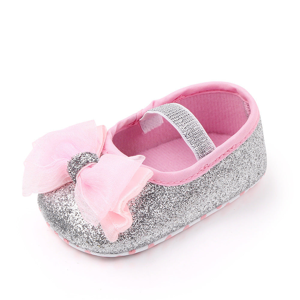 Soft Soled Newborn Princess Bow Shoes - Baby Shoes, Soft Soled Baby Shoes, Bow Shoes