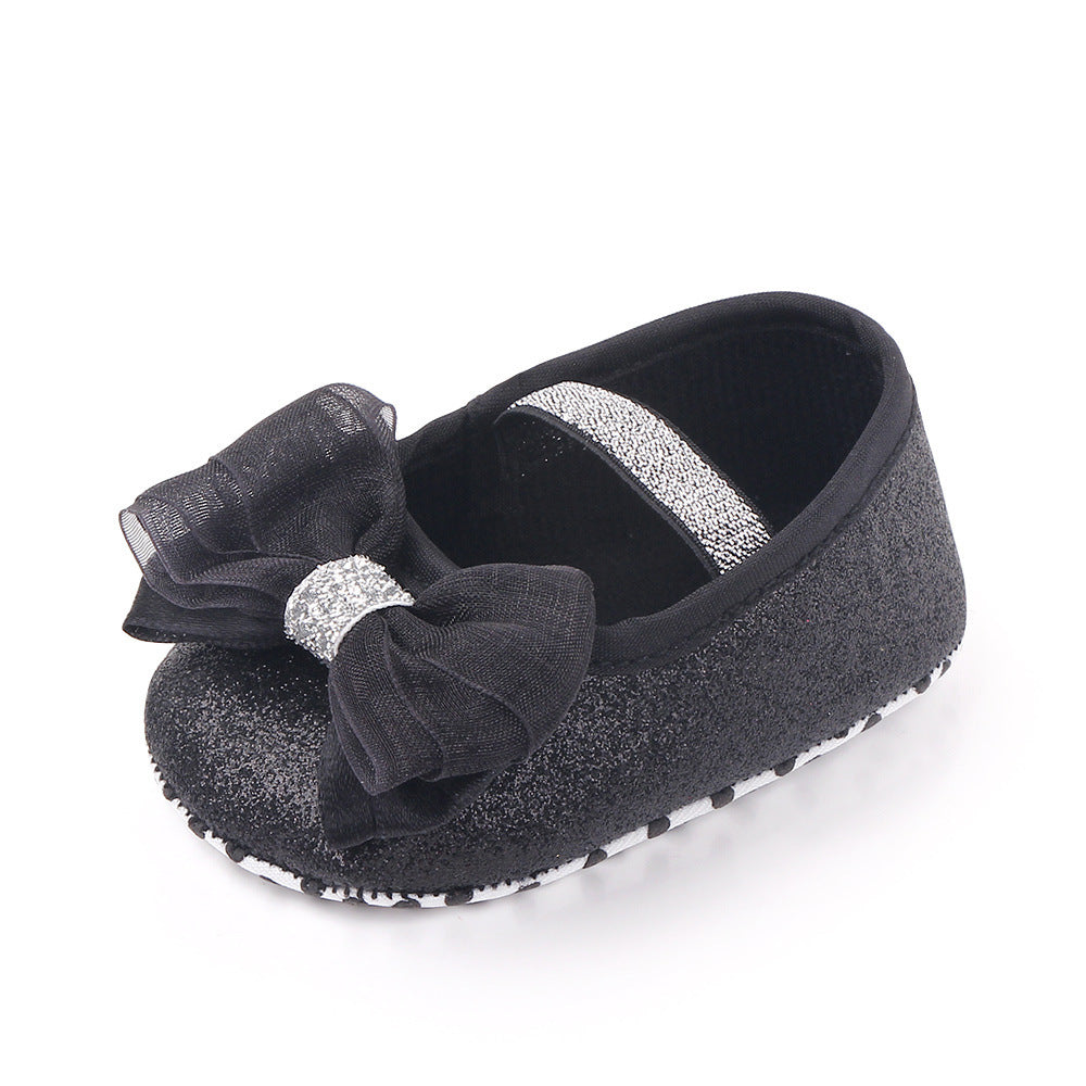 Soft Soled Newborn Princess Bow Shoes - Baby Shoes, Soft Soled Baby Shoes, Bow Shoes