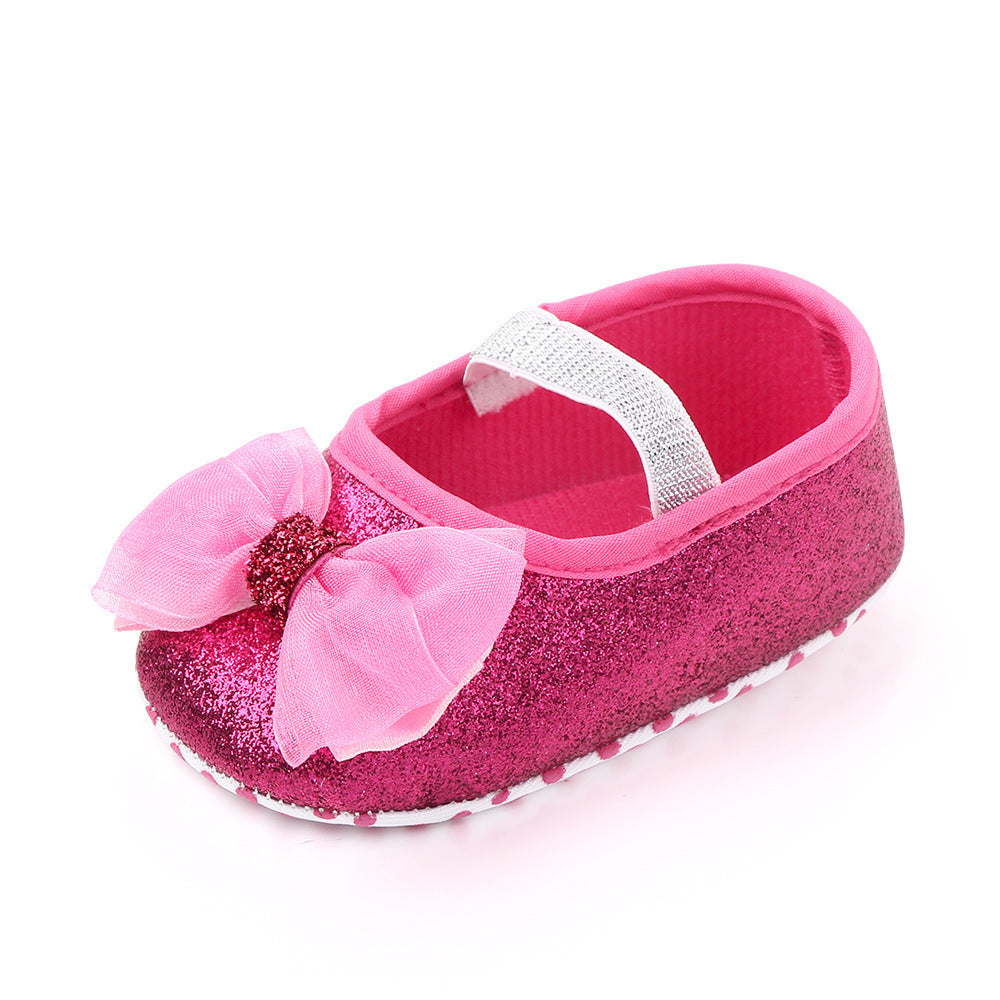 Soft Soled Newborn Princess Bow Shoes - Baby Shoes, Soft Soled Baby Shoes, Bow Shoes
