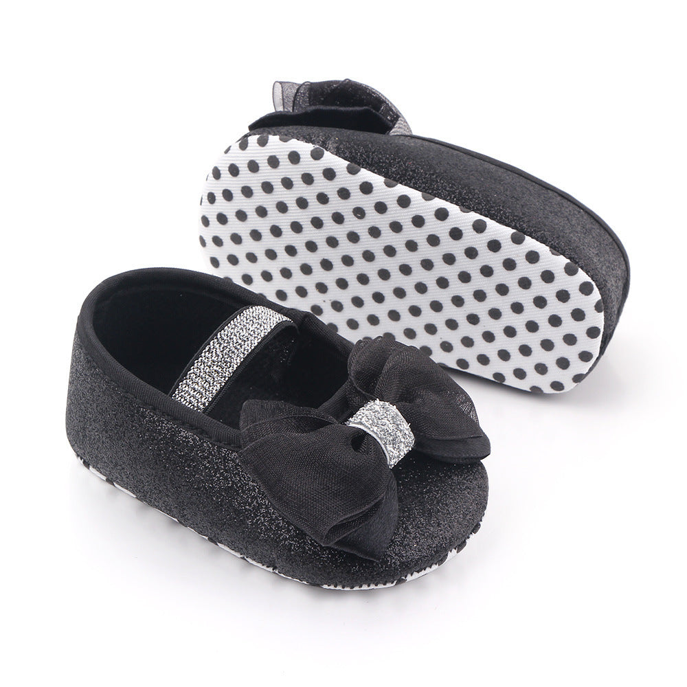 Soft Soled Newborn Princess Bow Shoes - Baby Shoes, Soft Soled Baby Shoes, Bow Shoes