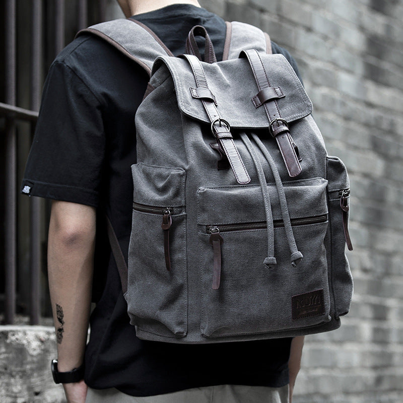 Canvas Backpack Men's Fashion Travel Bag