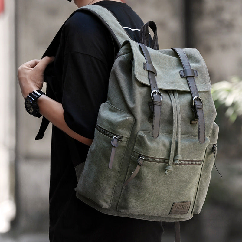 Canvas Backpack Men's Fashion Travel Bag