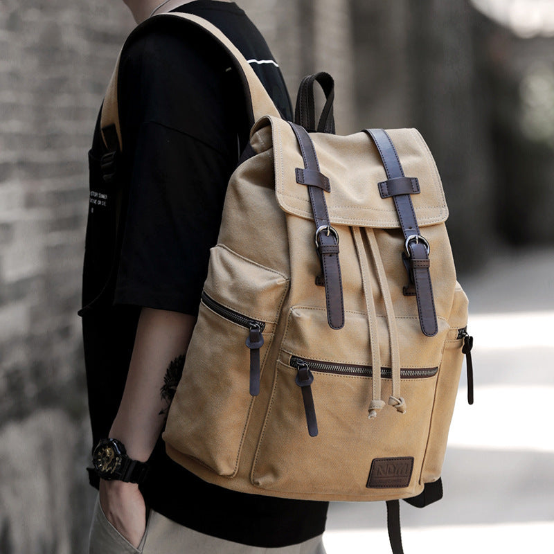 Canvas Backpack Men's Fashion Travel Bag