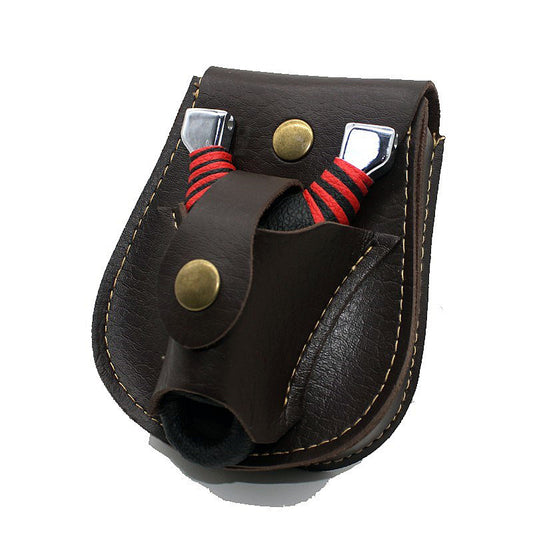Slingshot - All-In-One Bag Leather Belt Bag Steel Ball Bag Marbles Are Durable And Not Deformed Outdoors