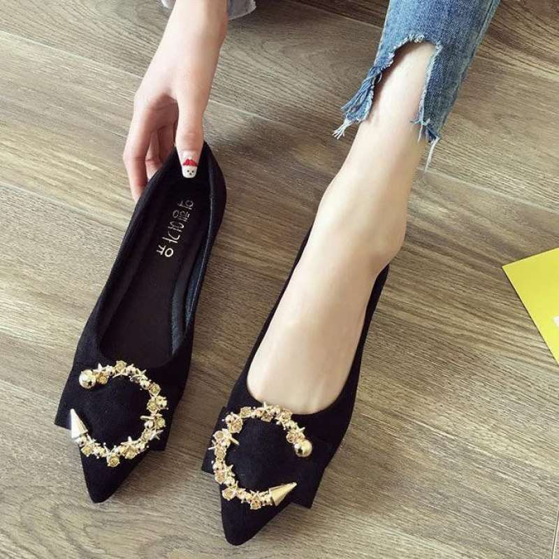 Shallow Mouth Tip Flats For Women
