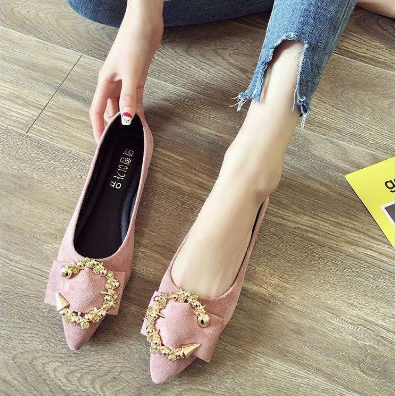 Shallow Mouth Tip Flats For Women
