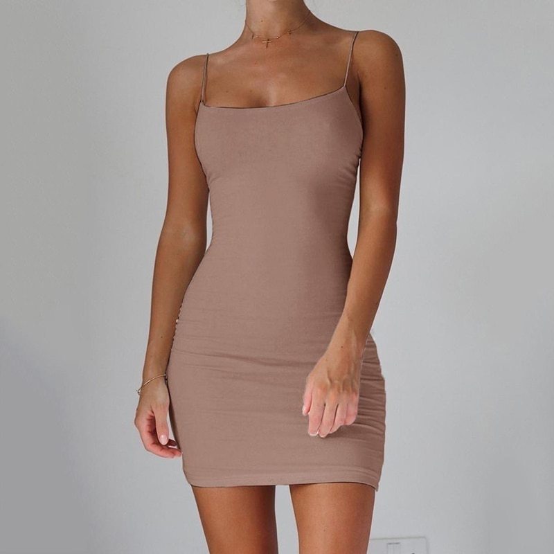 Sexy Hanging Neck Tight-fitting Dress