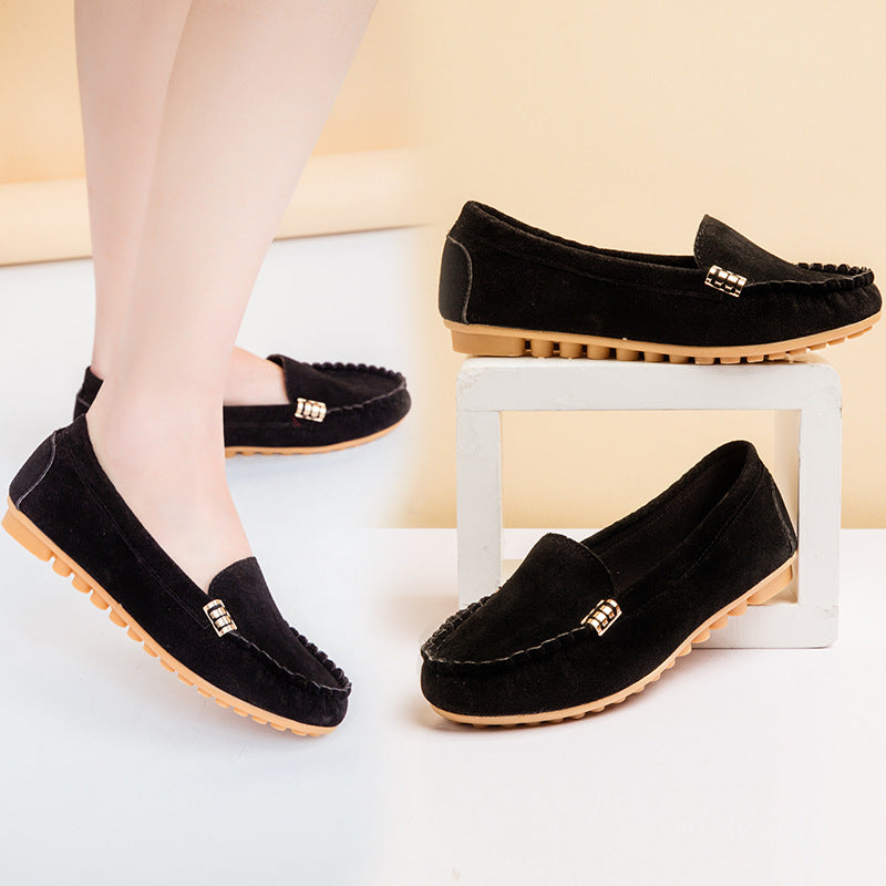 Flat Heel Pumps - Single Shoes, Flat Women's Student Peas Shoes