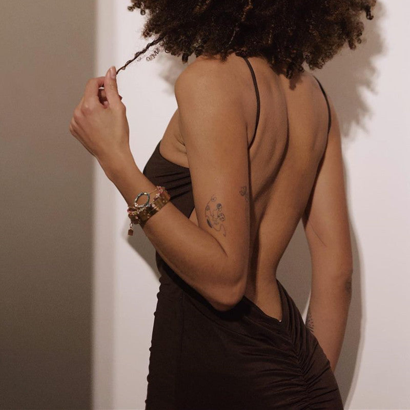 Hot Halter Sleeveless Backless Dress Long Dress