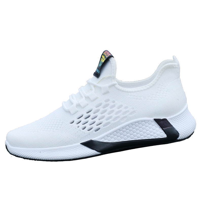 New Sports Shoes - Men's Breathable Casual Mesh Shoes, Comfort Increase Lace-up, Non-slip Low-top Running Shoes