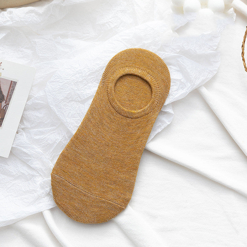 Solid Color Boat Socks - Spring Invisible Socks Socks Socks Net Red Men'S Socks