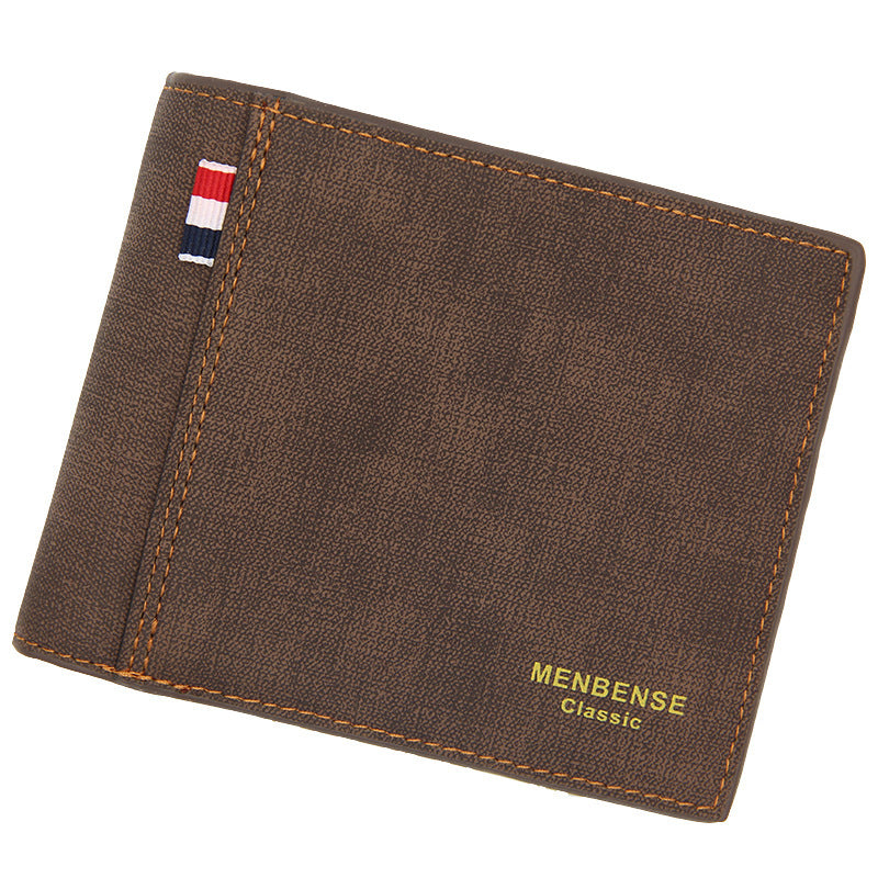 Men's Wallets - Short Large Capacity Fashion Retro Tri-fold Bag Men's Wallet