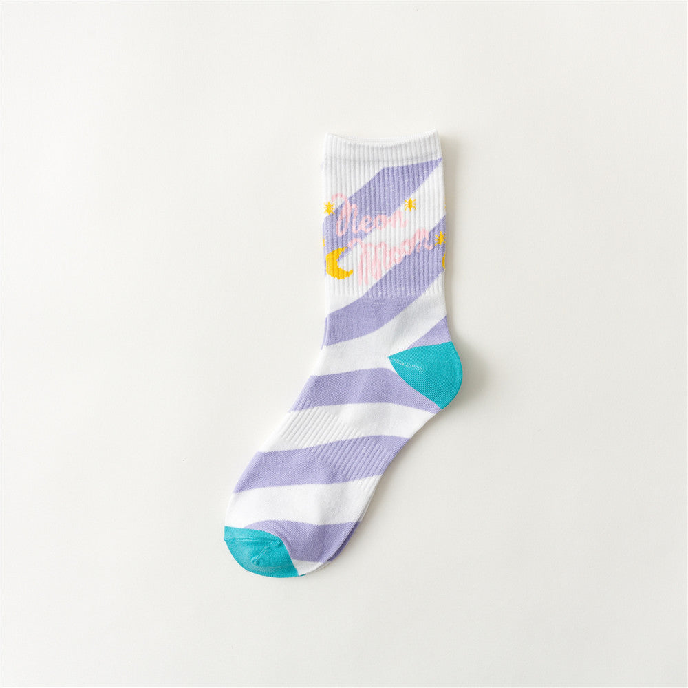 Hip Hop Skateboard Socks - Tube Socks Couple Socks
