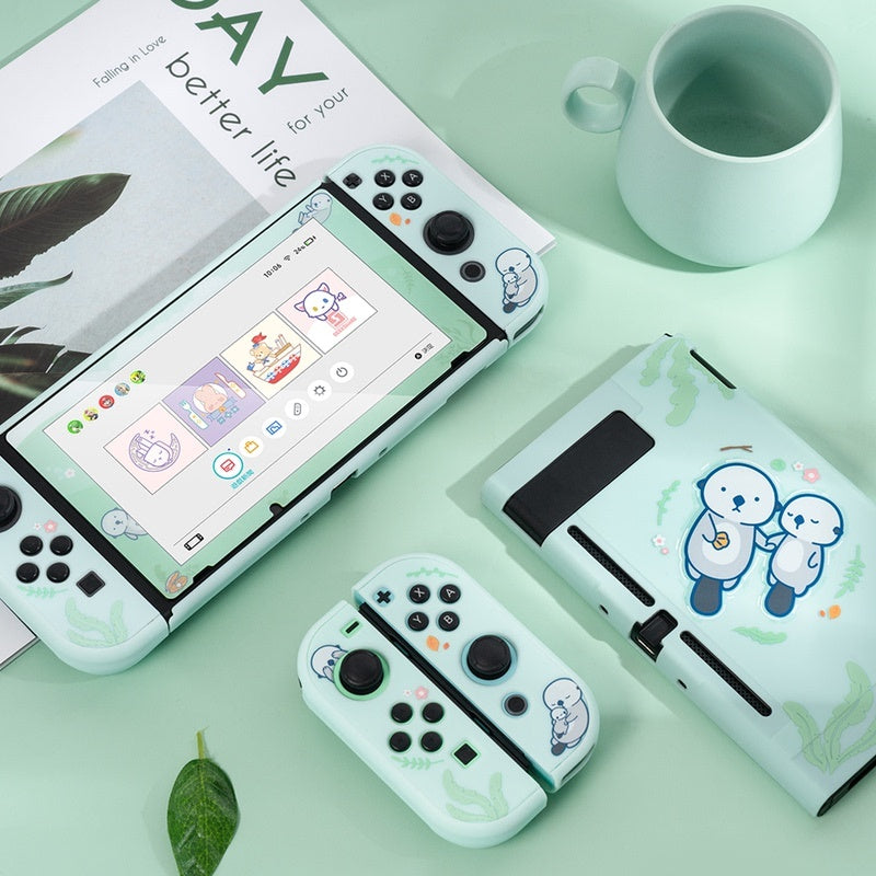 Sea Otter Switch Protective Shell - PC Hard Cover Back Grip Housing NS Lite Controller Case Box For Nintendo Switch Accessories