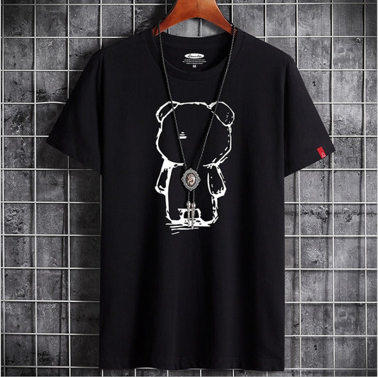 Men's Casual Bear Anime T-shirt