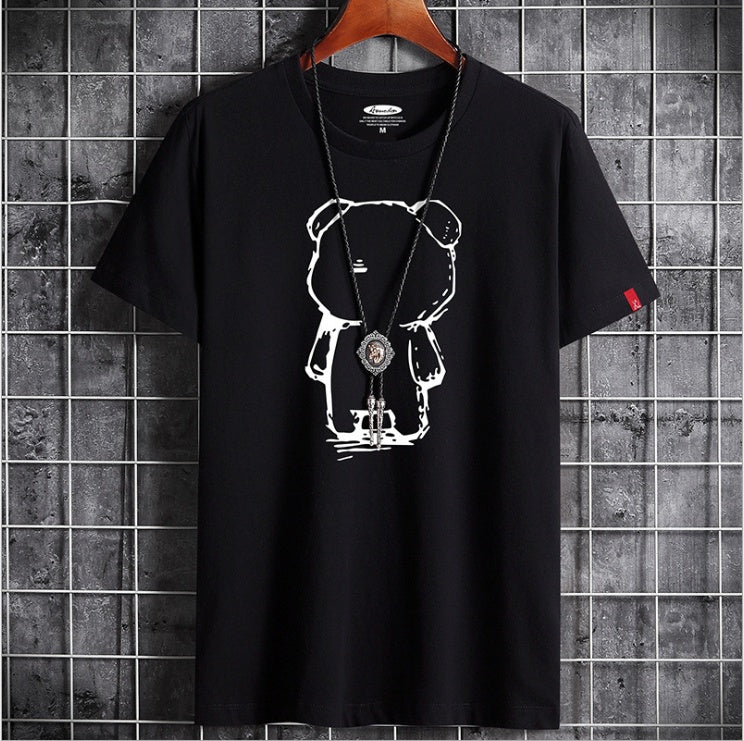Men's Casual Bear Anime T-shirt