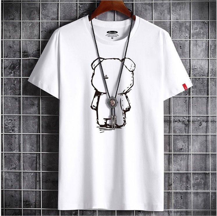 Men's Casual Bear Anime T-shirt