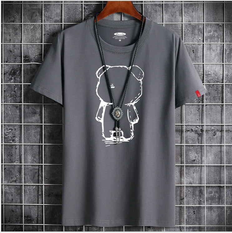 Men's Casual Bear Anime T-shirt