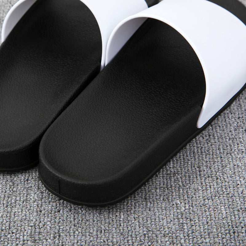 Shoes for Men - Slippers Summer Home Slippers Men Black White Fashion Brand Men Shoes Non-slip Slides Men Luxury Designers Slides