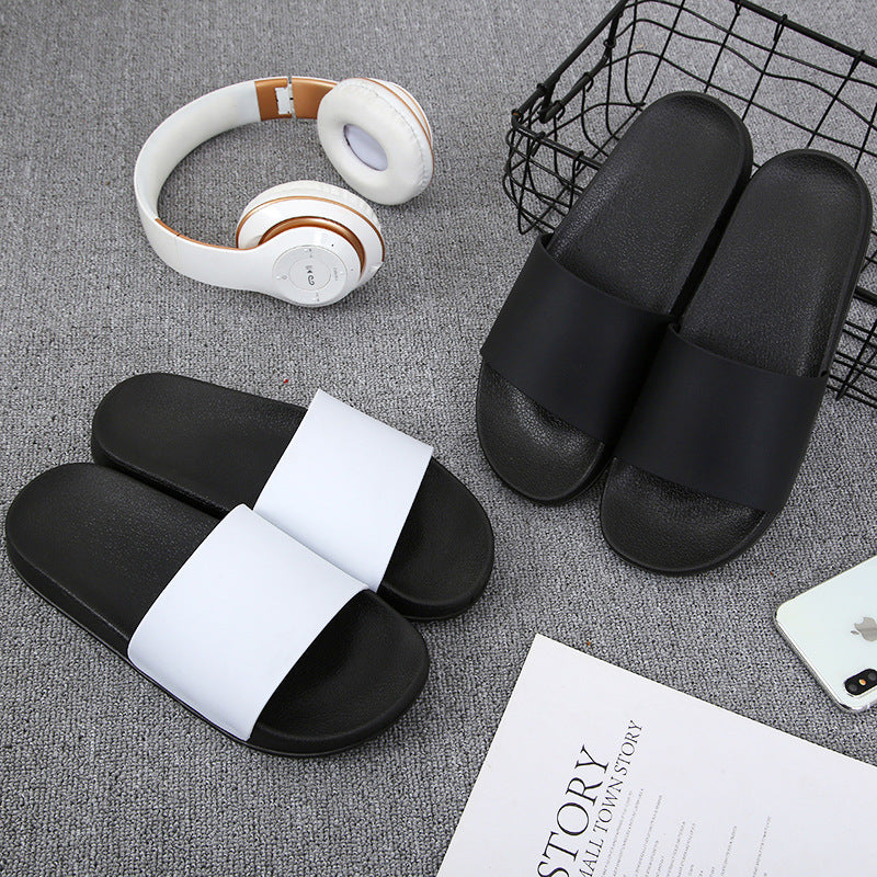 Shoes for Men - Slippers Summer Home Slippers Men Black White Fashion Brand Men Shoes Non-slip Slides Men Luxury Designers Slides