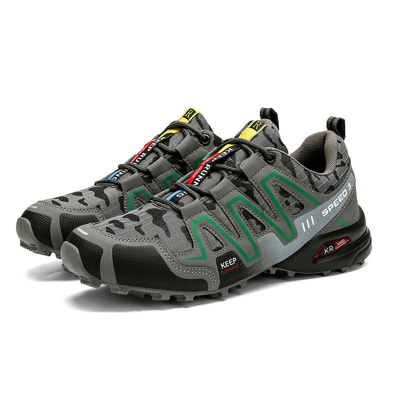Men Hiking Shoes - Climbing Male Sports Shoes Work Safety Toe Tactical Non-Slip Durable Trekking Sneakers Mens Footwear