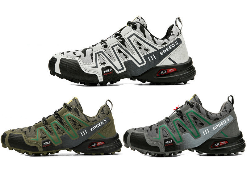 Men Hiking Shoes - Climbing Male Sports Shoes Work Safety Toe Tactical Non-Slip Durable Trekking Sneakers Mens Footwear