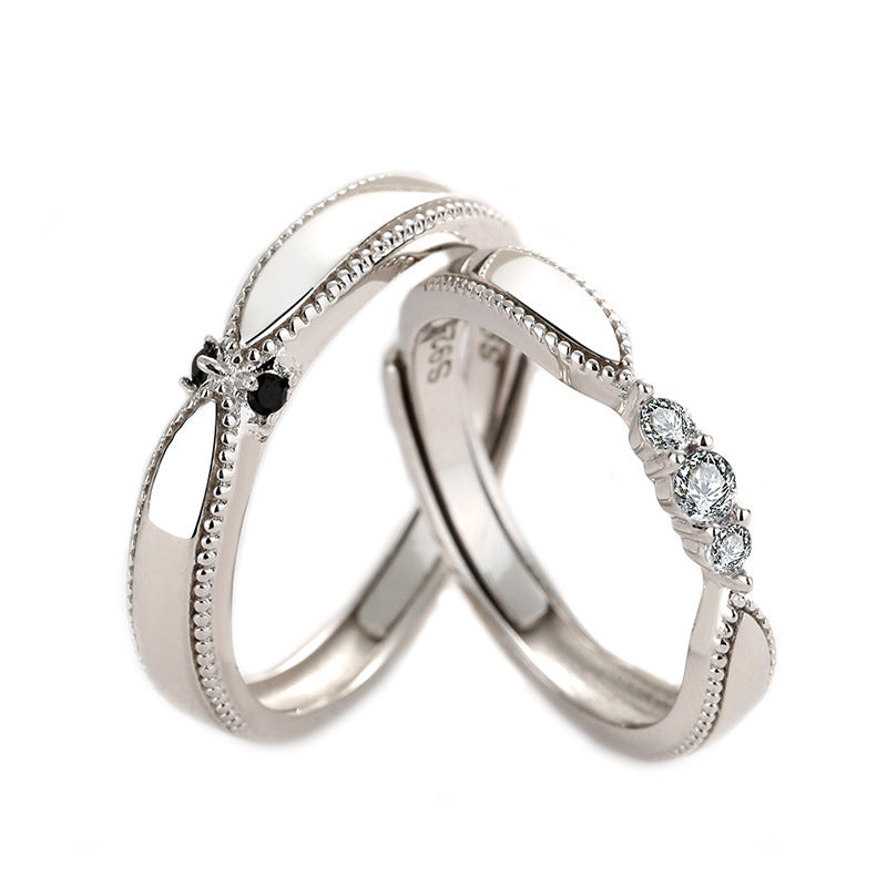Korean Silver Wedding and Engagement - Silver men and women Ring