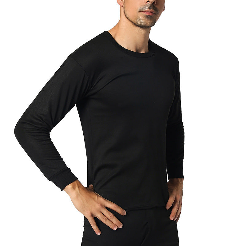 Thermal Underwear Suit - Men's Round Neck Polyester Thin Autumn Clothes Winter