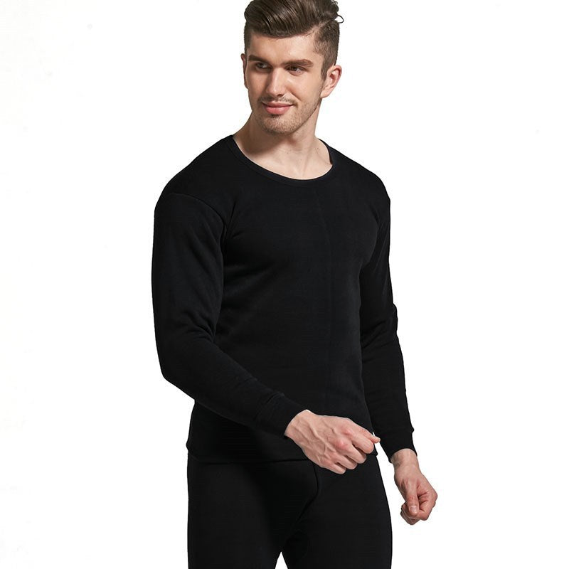 Thermal Underwear Suit - Men's Round Neck Polyester Thin Autumn Clothes Winter