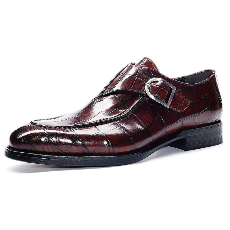 Classic Pattern Men's Business Flat Shoes