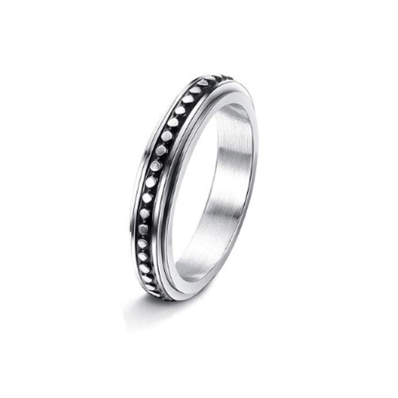 Stainless Steel Rotatable Spinner Ring - Moon Stars Relieve Anxiety Rings