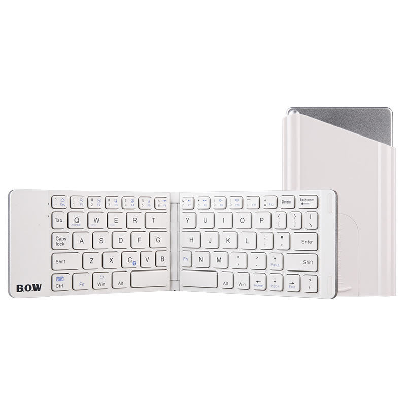 New Style Folding Bluetooth Keyboard And Mouse Set - Wireless Mute Portable Keyboard For Business And Travel