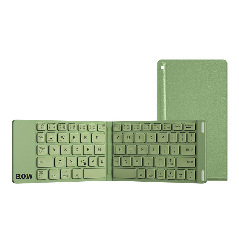 New Style Folding Bluetooth Keyboard And Mouse Set - Wireless Mute Portable Keyboard For Business And Travel