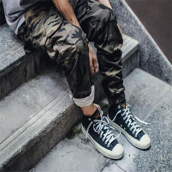 Men's Fashion Streetwear Pants - Men's Jogger Camo Harem Pants