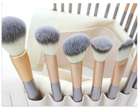 Persian Make-up Brush Suit - Rice White Make Up Brush, Champagne Color Brush Handle