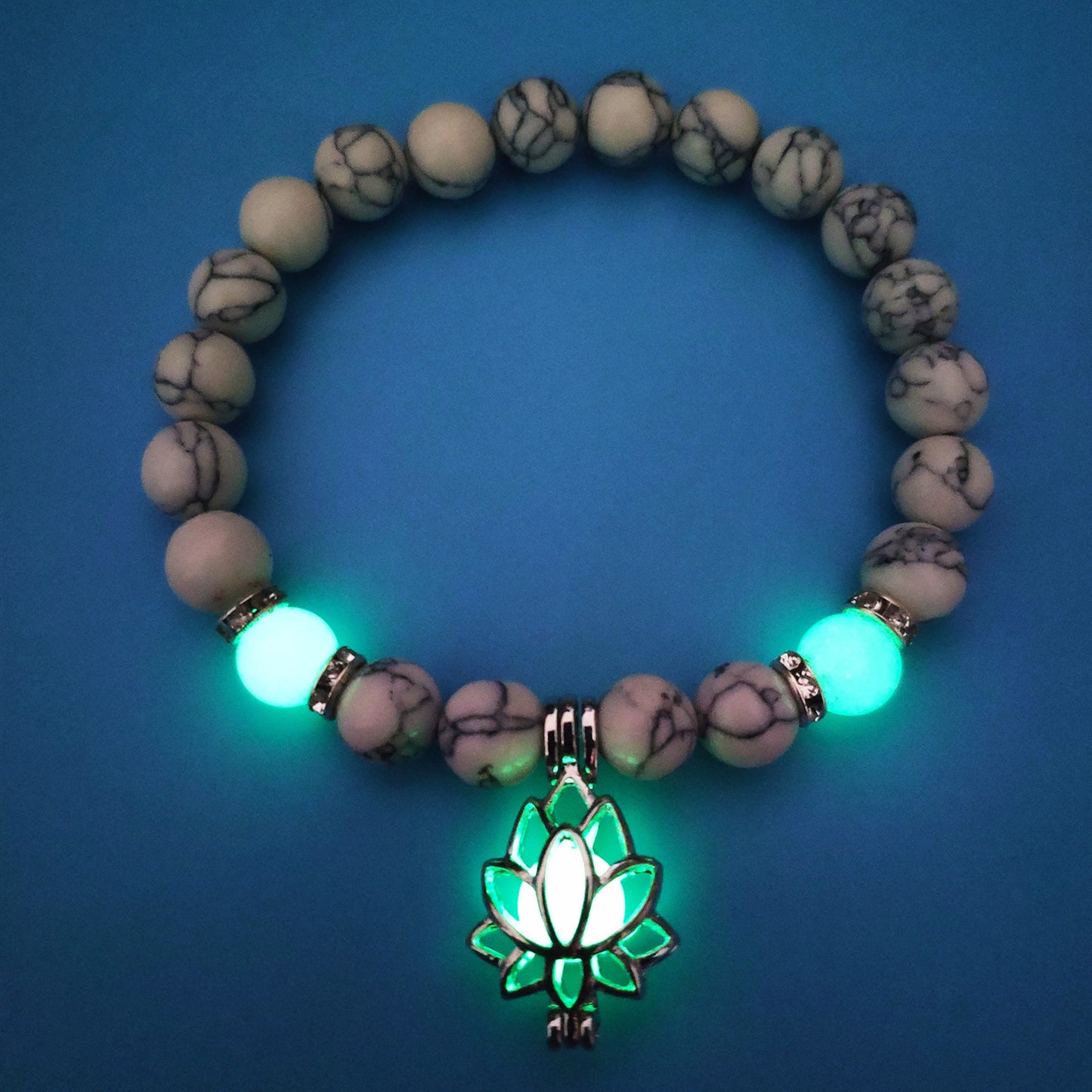 Natural Stone Bracelet - Yoga Healing Luminous Glow In The Dark Charm Beads Bracelet For Men and Women
