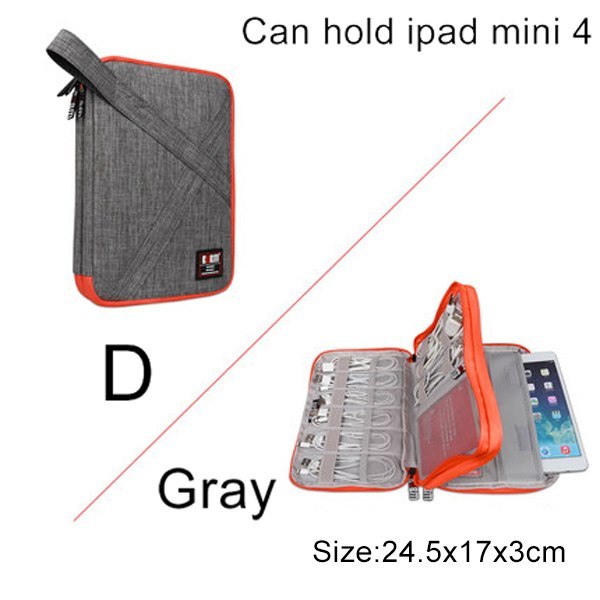 Universal Travel Cable Organizer - Electronics Accessories Cases Gadget Bag For USB, Phone, Charger and Cable, Fit for ipad - JumoShop