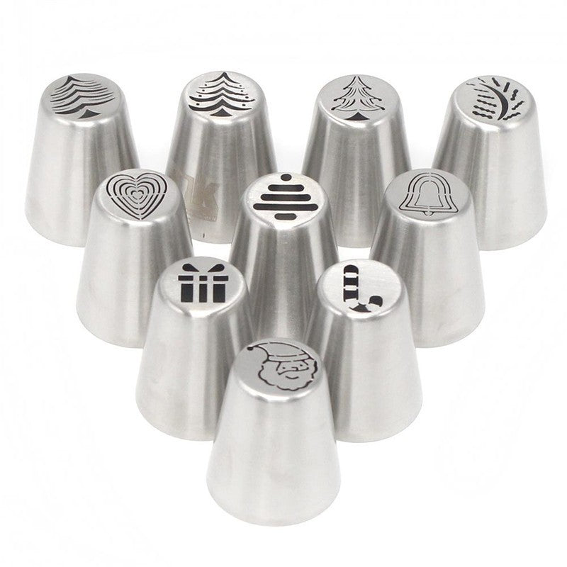 3-in-1 Limited Edition Christmas Style Stainless Steel Cake Decorating Nozzle - JumoShop