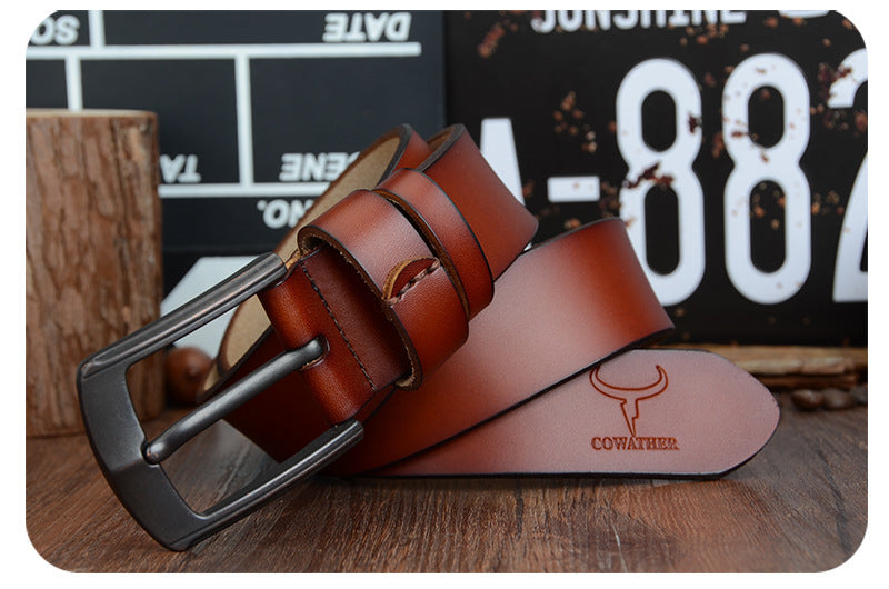 Dynamic Buckle Leather Belt