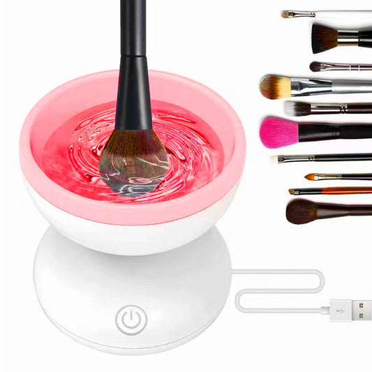 Portable USB Makeup Brush Cleaner - Machine Electric Cosmetic Brush Cleaning Washing Tools Automatic Clean Makeup Brushes