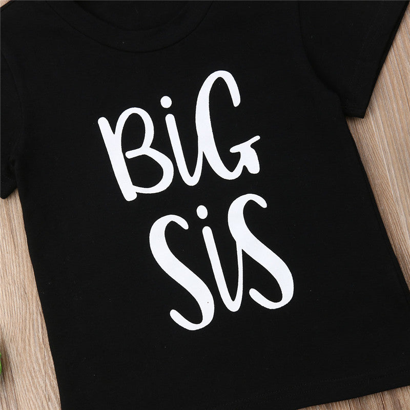 Children's Printed T-shirt - Big Sis & Lil Bro T-Shirt