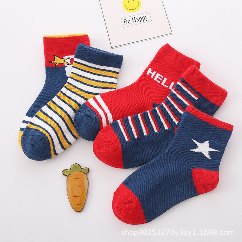 Children's Colorful Cotton Socks