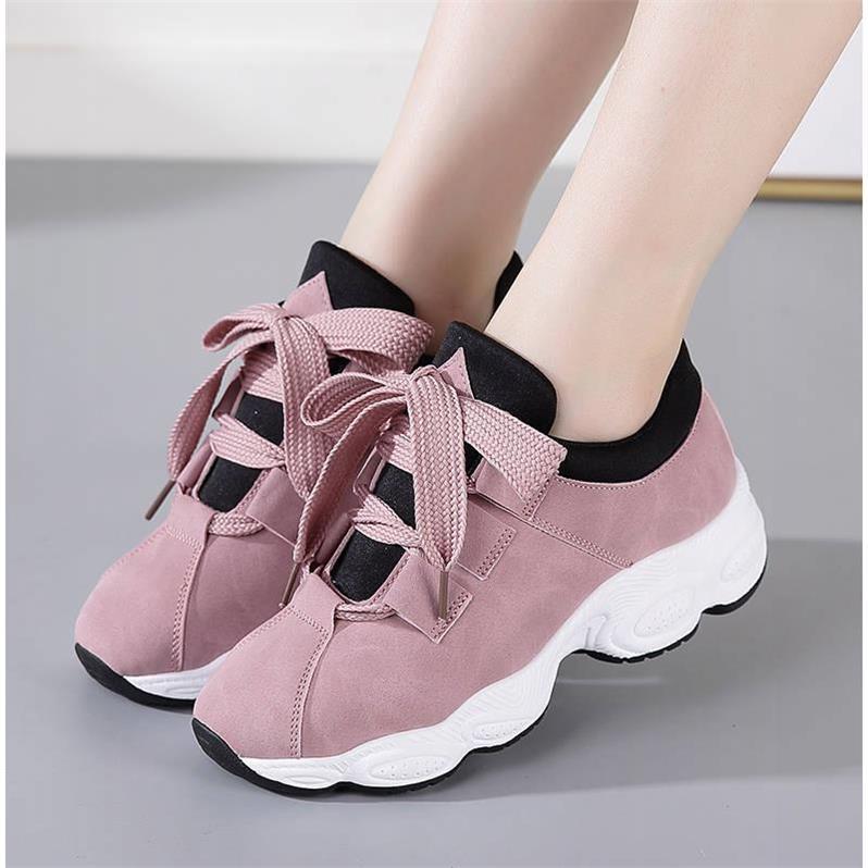 Korean Shoes - women shoes female students casual thick-soled running shoes female tide